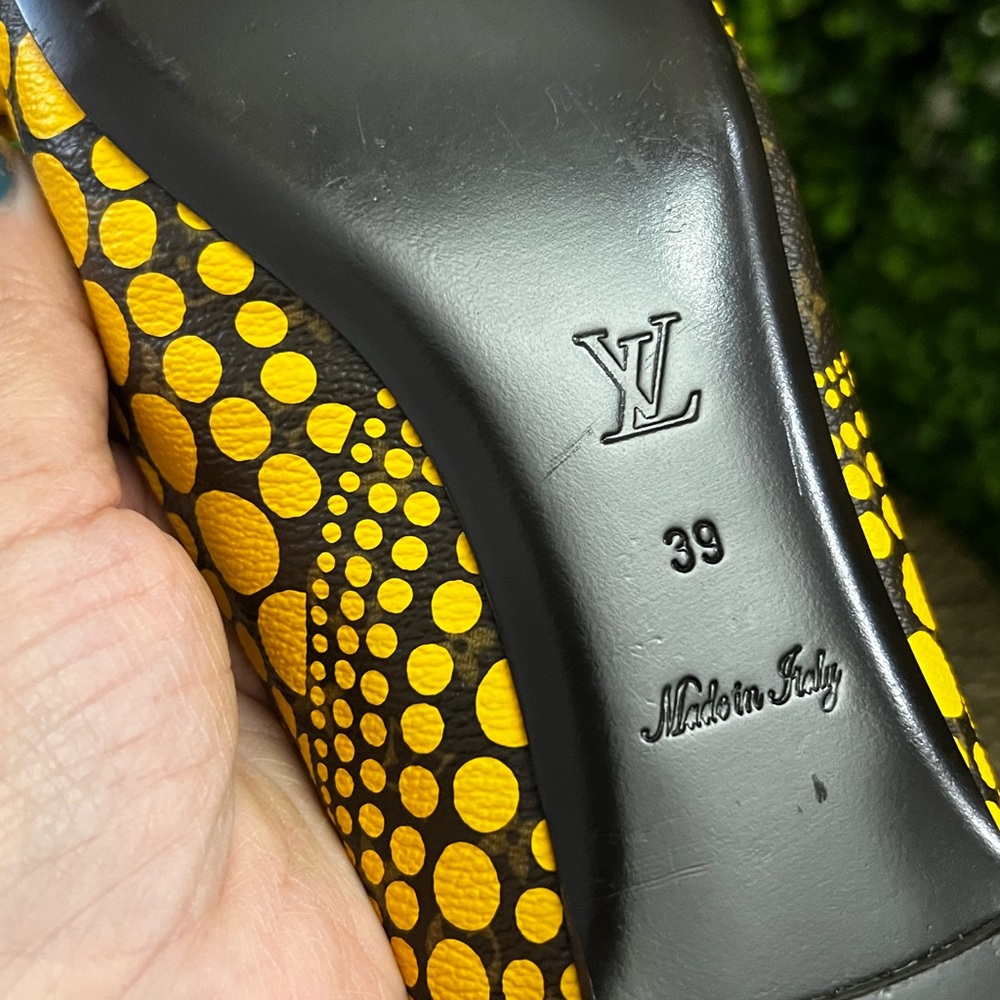 Louis Vuitton Yayoi Kusama yellow dots flat size 39 - Picture 9 of 12
